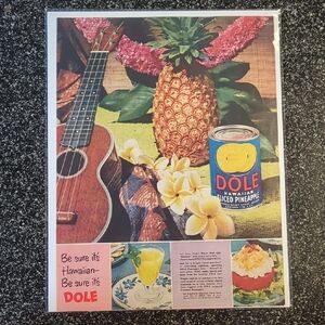 Vintage Dole Magazine Ad July 1952